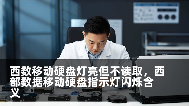 西数移动硬盘灯亮但不读取，西部数据移动硬盘指示灯闪烁含义