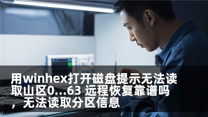 用winhex打开磁盘提示无法读取山区0...63 远程恢复靠谱吗，无法读取分区信息