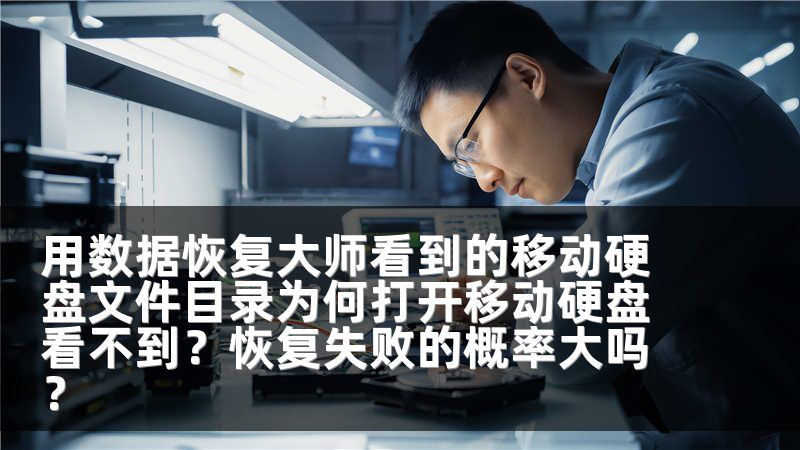 用数据恢复大师看到的移动硬盘文件目录为何打开移动硬盘看不到？恢复失败的概率大吗？