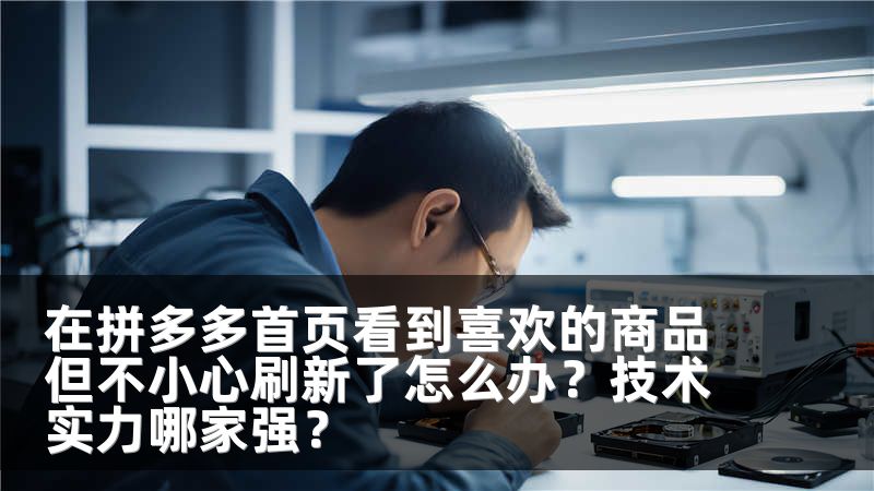 在拼多多首页看到喜欢的商品但不小心刷新了怎么办？技术实力哪家强？