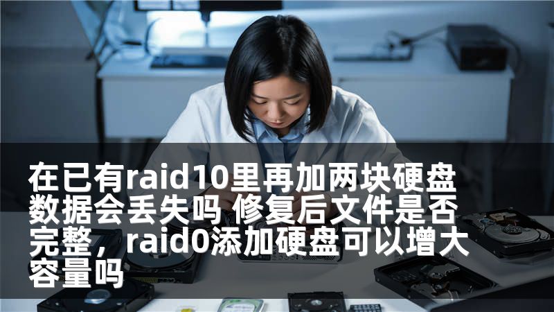 在已有raid10里再加两块硬盘数据会丢失吗 修复后文件是否完整,raid0添加硬盘可以增大容量吗