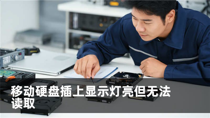 移动硬盘插上显示灯亮但无法读取