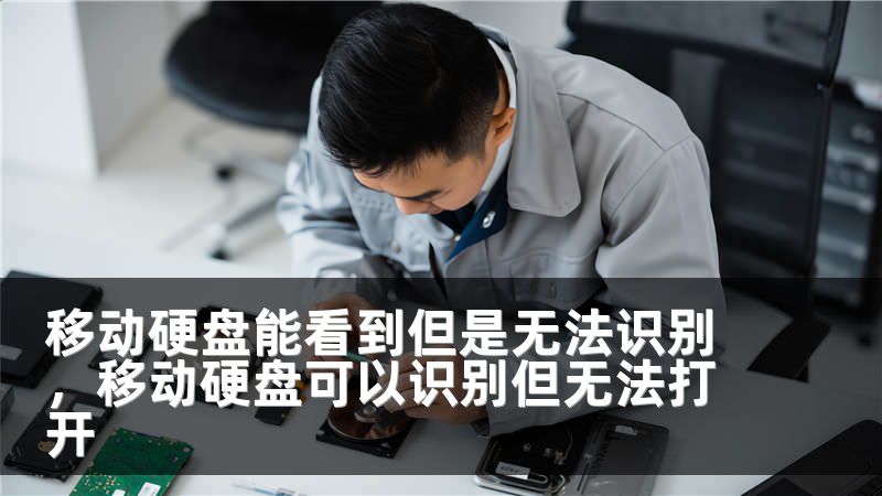 移动硬盘能看到但是无法识别，移动硬盘可以识别但无法打开