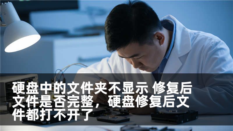 硬盘中的文件夹不显示 修复后文件是否完整，硬盘修复后文件都打不开了