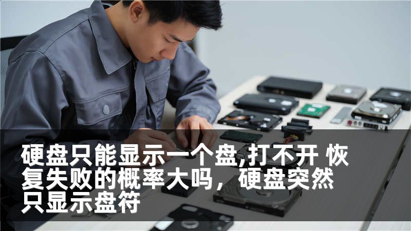 硬盘只能显示一个盘,打不开 恢复失败的概率大吗,硬盘突然只显示盘符