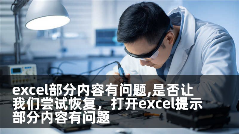 excel部分内容有问题,是否让我们尝试恢复，打开excel提示部分内容有问题
