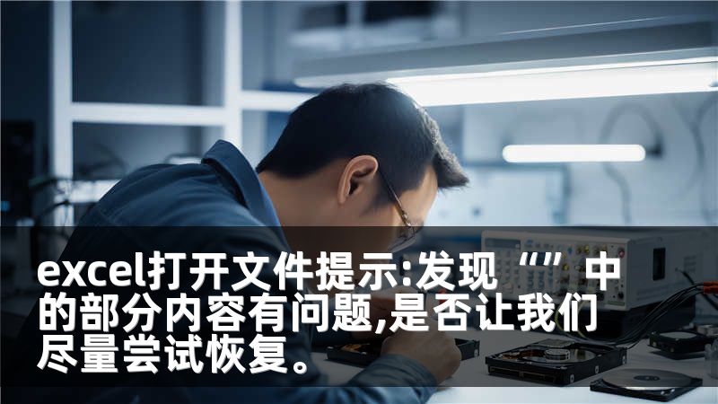 excel打开文件提示:发现“”中的部分内容有问题,是否让我们尽量尝试恢复。