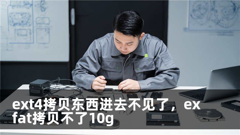 ext4拷贝东西进去不见了，exfat拷贝不了10g