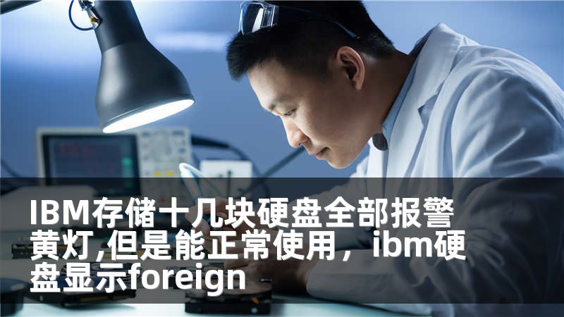 IBM存储十几块硬盘全部报警黄灯,但是能正常使用，ibm硬盘显示foreign