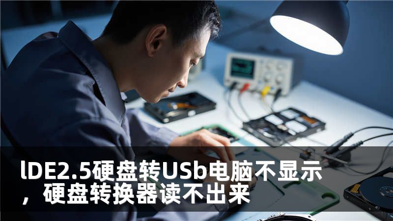 lDE2.5硬盘转USb电脑不显示，硬盘转换器读不出来