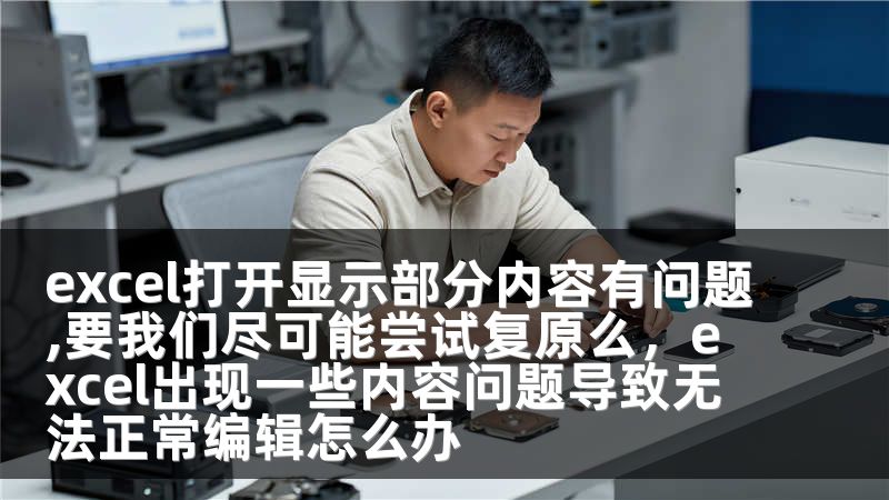 excel打开显示部分内容有问题,要我们尽可能尝试复原么，excel出现一些内容问题导致无法正常编辑怎么办