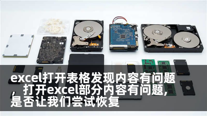 excel打开表格发现内容有问题，打开excel部分内容有问题,是否让我们尝试恢复