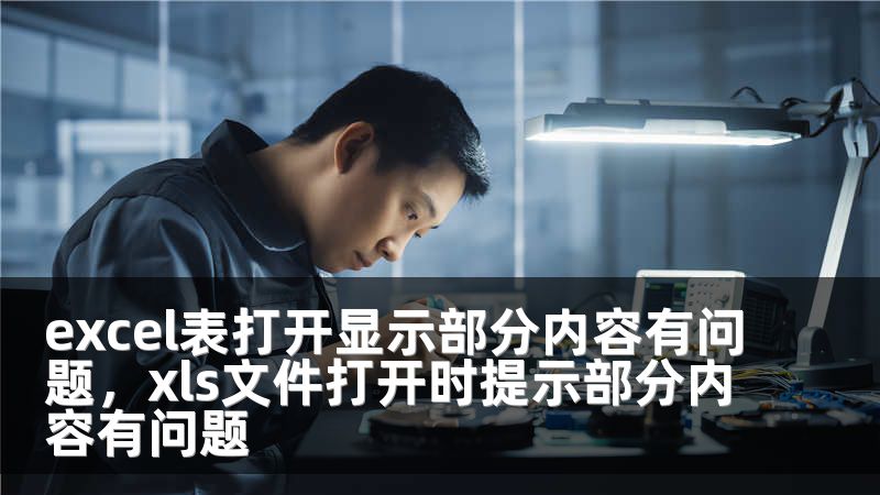 excel表打开显示部分内容有问题，xls文件打开时提示部分内容有问题
