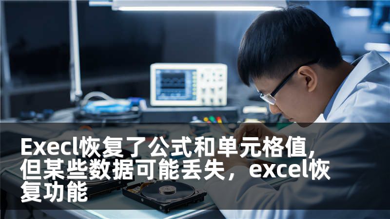 Execl恢复了公式和单元格值,但某些数据可能丢失，excel恢复功能