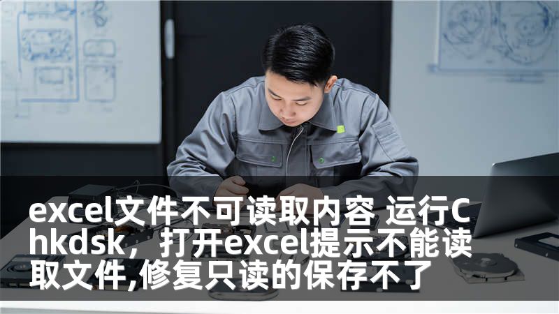 excel文件不可读取内容 运行Chkdsk，打开excel提示不能读取文件,修复只读的保存不了