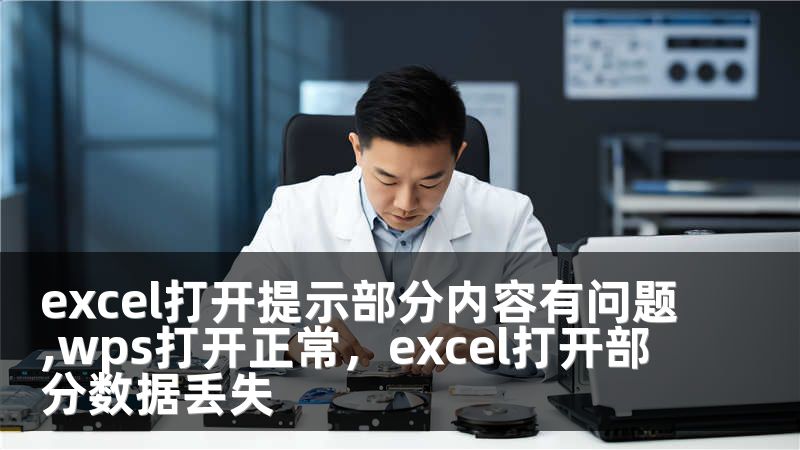 excel打开提示部分内容有问题,wps打开正常，excel打开部分数据丢失