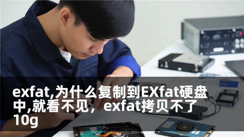 exfat,为什么复制到EXfat硬盘中,就看不见，exfat拷贝不了10g