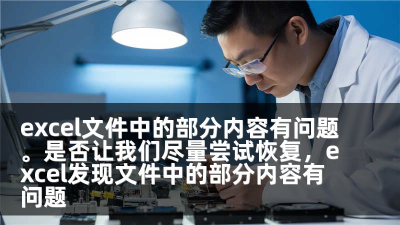 excel文件中的部分内容有问题。是否让我们尽量尝试恢复，excel发现文件中的部分内容有问题