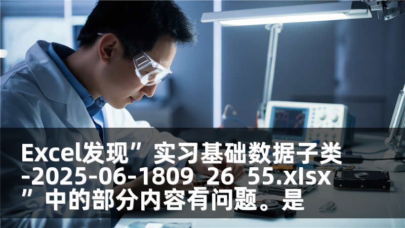 Excel发现”实习基础数据子类-2025-06-1809_26_55.xIsx”中的部分内容有问题。是