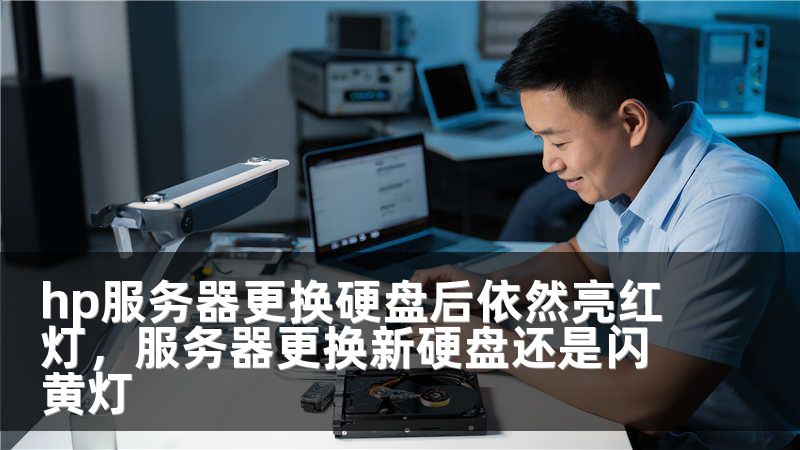 hp服务器更换硬盘后依然亮红灯，服务器更换新硬盘还是闪黄灯