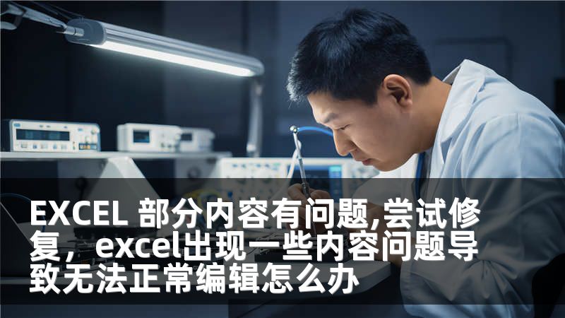 EXCEL 部分内容有问题,尝试修复，excel出现一些内容问题导致无法正常编辑怎么办