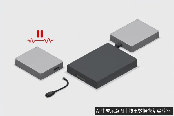 文章内容场景示意图：WinHex磁盘恢复失败概率如何判断：先确认设备状态与停止信号