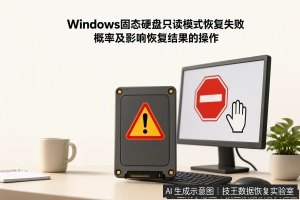 正文场景：文章内容场景示意图：Windows固态硬盘只读模式恢复失败概率及影响恢复结果的操作
