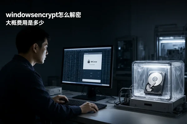文章内容场景示意图：windowsencrypt怎么解密 大概费用是多少