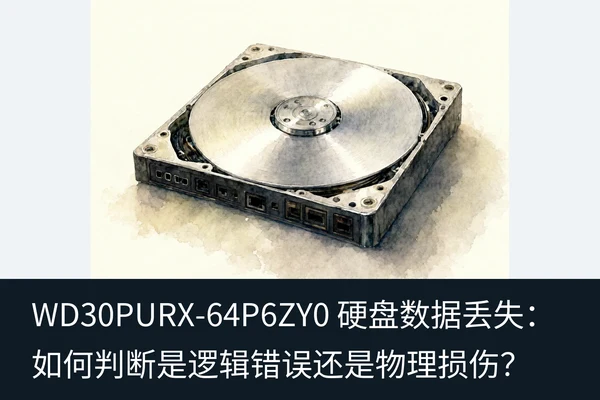 WD30PURX-64P6ZY0 硬盘数据丢失:如何判断是逻辑错误还是物理损伤?(2)