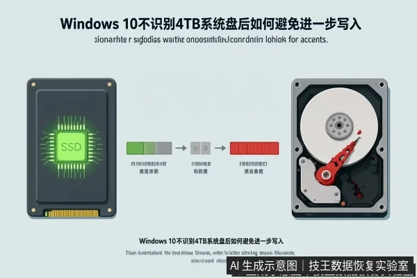 正文场景:文章内容场景示意图:Windows 10不识别4TB系统盘后如何避免进一步写入