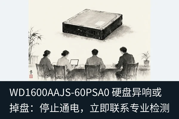 WD1600AAJS-60PSA0 硬盘异响或掉盘：停止通电，立即联系专业检测（2）