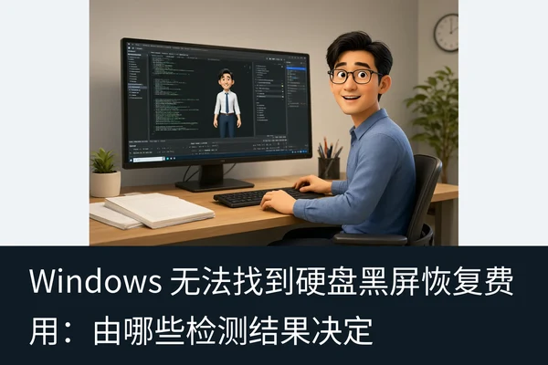 Windows 无法找到硬盘黑屏恢复费用：由哪些检测结果决定（2）