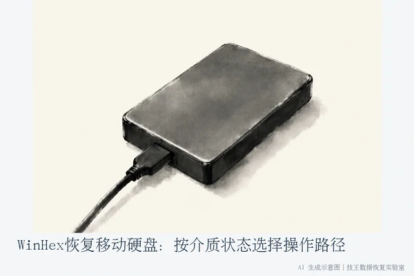 WinHex恢复移动硬盘：按介质状态选择操作路径
