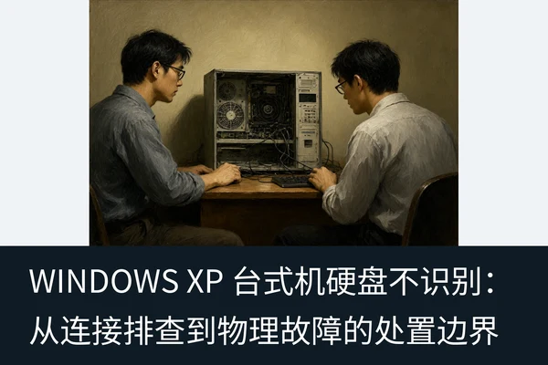 WINDOWS XP 台式机硬盘不识别:从连接排查到物理故障的处置边界(2)