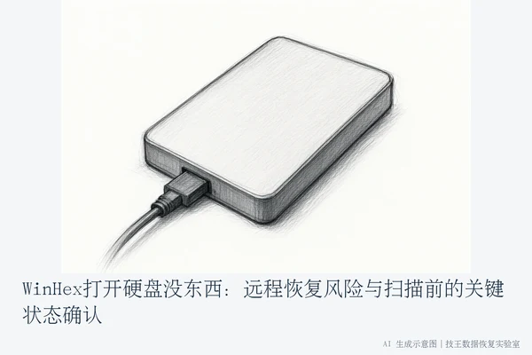 WinHex打开硬盘没东西：远程恢复风险与扫描前的关键状态确认
