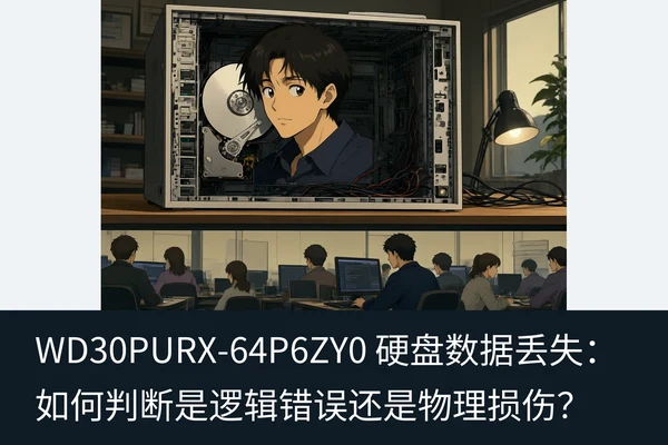 WD30PURX-64P6ZY0 硬盘数据丢失:如何判断是逻辑错误还是物理损伤?(1)