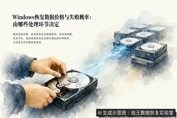 正文场景:文章内容场景示意图:Windows恢复数据价格与失败概率:由哪些处理环节决定