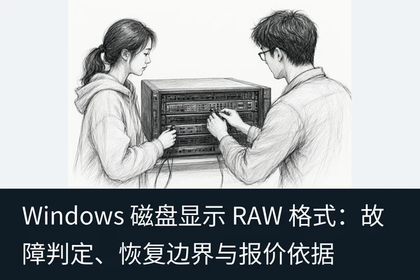 Windows 磁盘显示 RAW 格式:故障判定、恢复边界与报价依据(2)