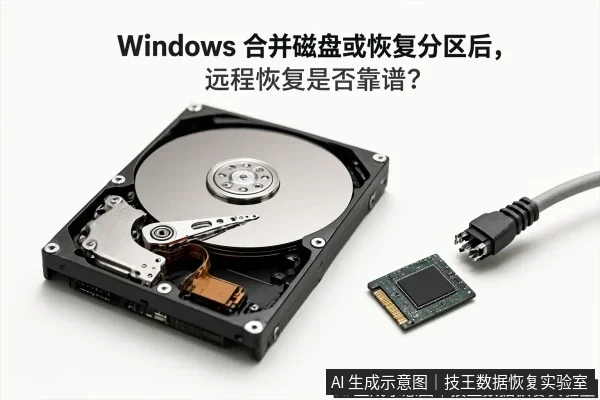 文章内容场景示意图:Windows 合并磁盘或恢复分区后,远程恢复是否靠谱?