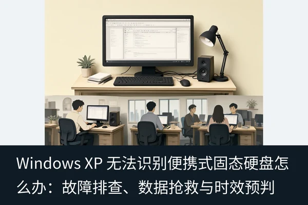 Windows XP 无法识别便携式固态硬盘怎么办：故障排查、数据抢救与时效预判（2）