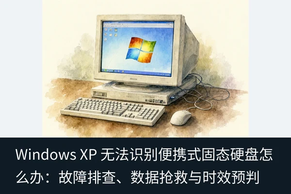 Windows XP 无法识别便携式固态硬盘怎么办：故障排查、数据抢救与时效预判（1）