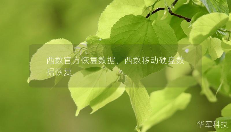 西数官方恢复数据，西数移动硬盘数据恢复