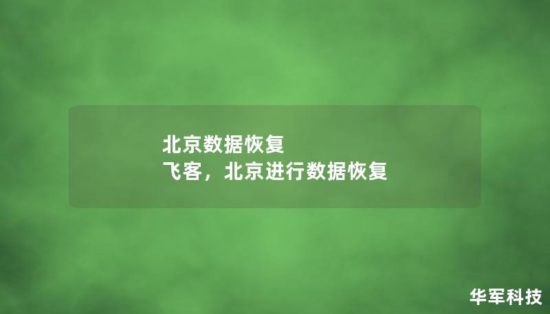 北京数据恢复 飞客，北京进行数据恢复