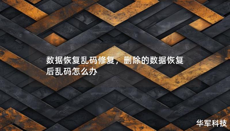 数据恢复乱码修复，删除的数据恢复后乱码怎么办
