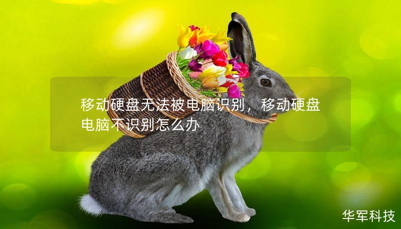 移动硬盘无法被电脑识别，移动硬盘电脑不识别怎么办