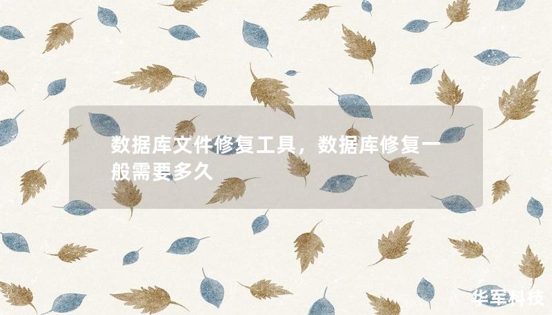 数据库文件修复工具，数据库修复一般需要多久
