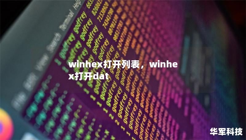 winhex打开列表，winhex打开dat