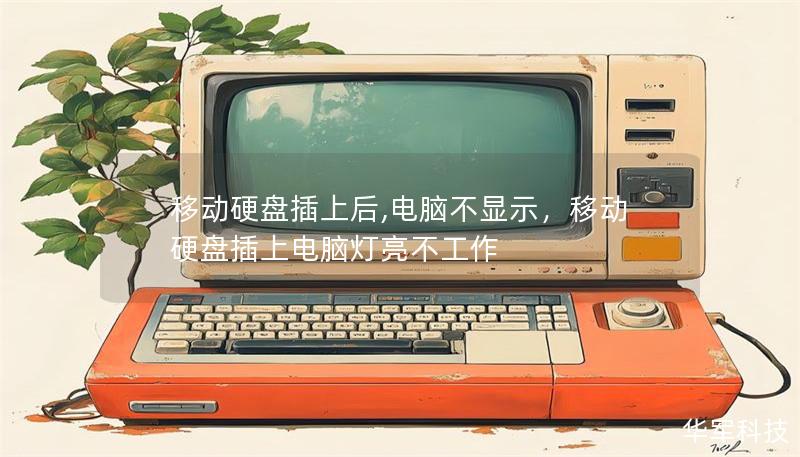 移动硬盘插上后,电脑不显示，移动硬盘插上电脑灯亮不工作