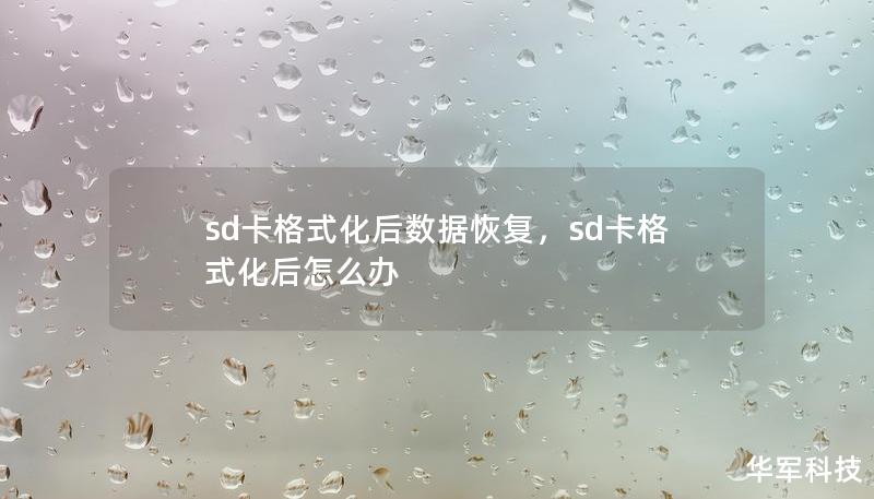 sd卡格式化后数据恢复，sd卡格式化后怎么办
