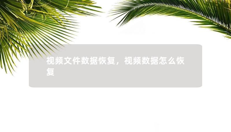 视频文件数据恢复，视频数据怎么恢复